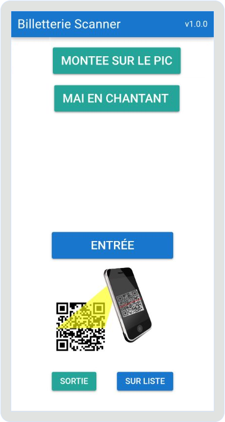 L'application de contrôle des billets